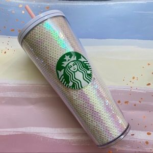 Starbucks sequin tumbler White New 2020